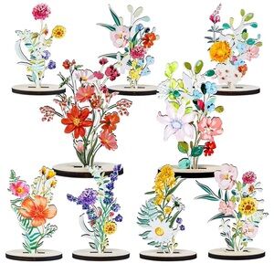 Colorful Floral Acrylic Ornaments